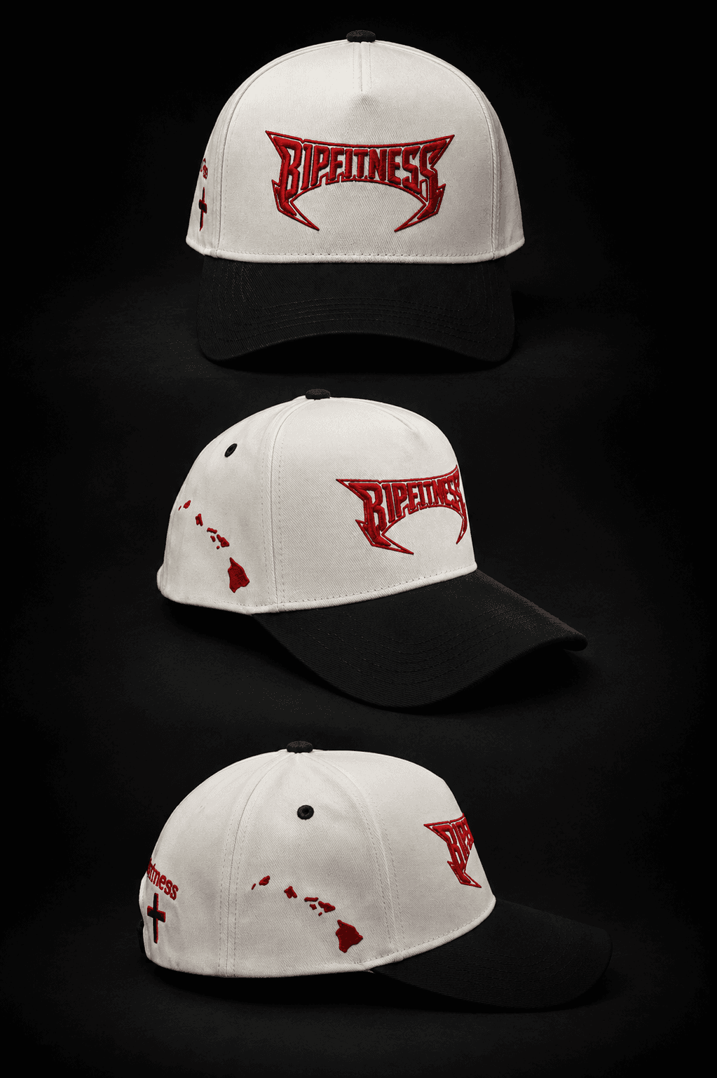unisex cream black logo snapback cap front r1pfitness 3 sides