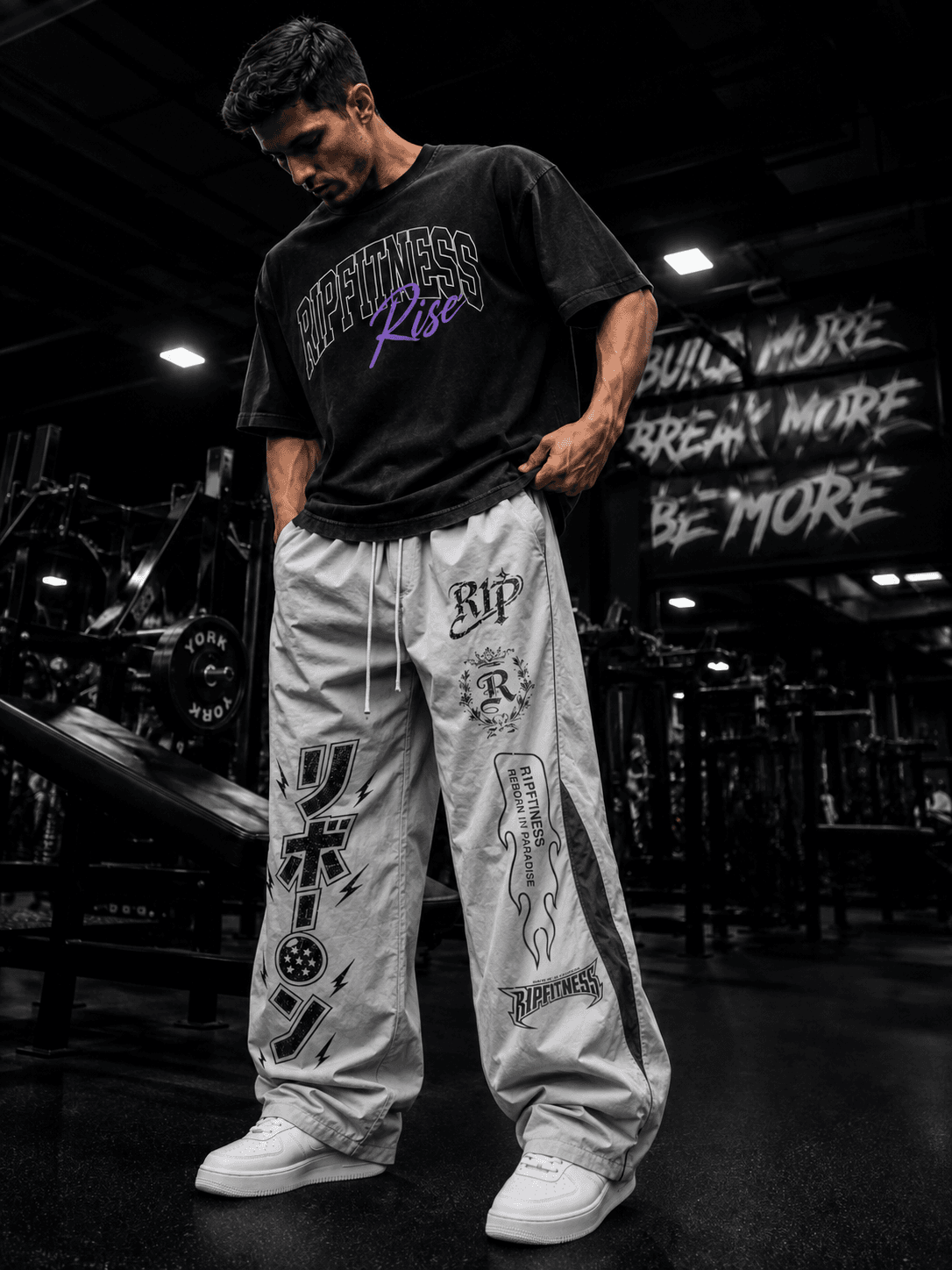r1pfitness grey joggers