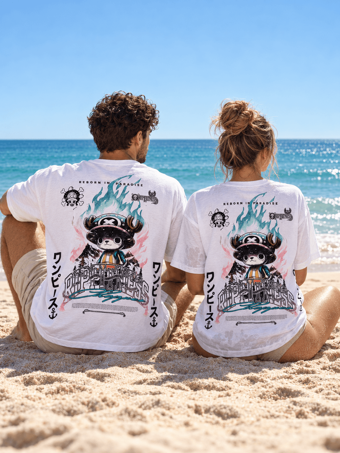 Frostheart Guardian Unisex Oversized Tee — Washed White | R1PFITNESS