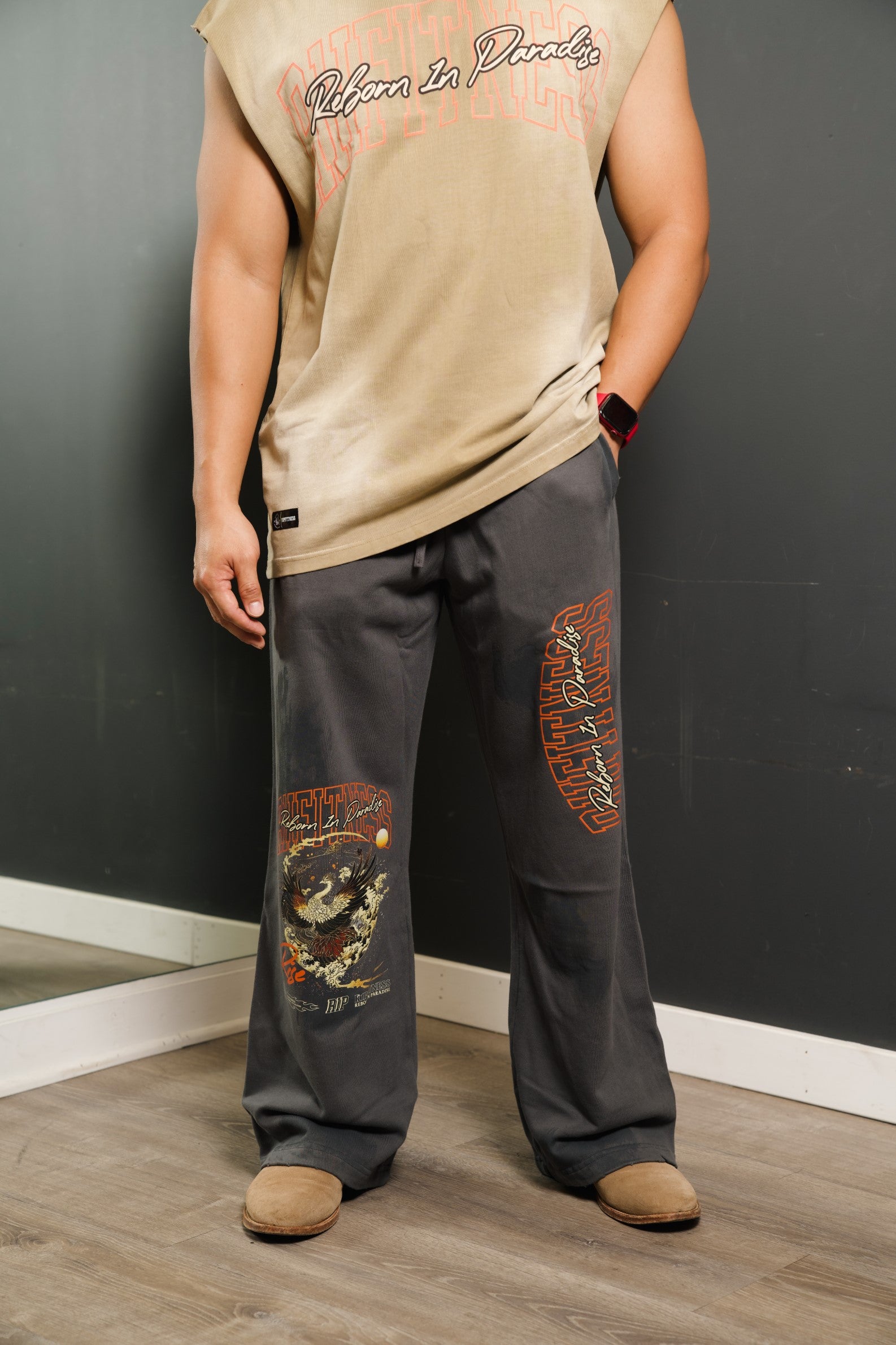 Phoenix Rising Embers Wide Leg Sweatpants (Bretman's Rock Fit)