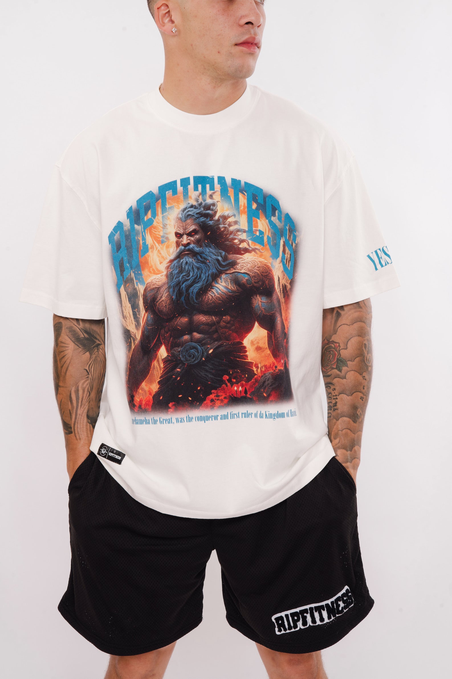 IMITED EDITION: KING KAMEHAMEHA TEE - Vintage Wash Oversized Graphic T-Shirt